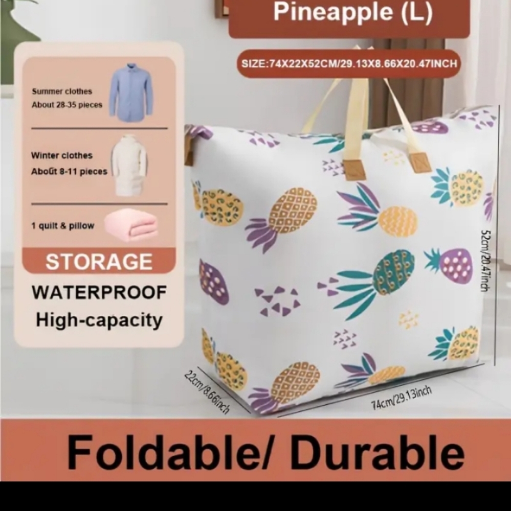 Pineapple Handled Storage Bags Travel Bags